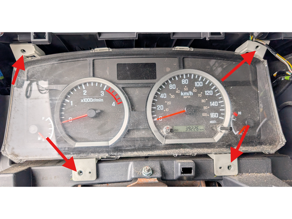 Remove the cluster to expose the back of it and the connector.