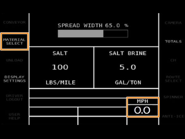 On the main screen press [Material Select]. Then toggle [Manual Speed] from “Disable Manual Speed” to “Enable Manual Speed”.