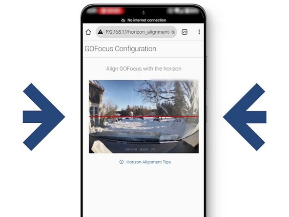 Press Next to calibrate the lens.