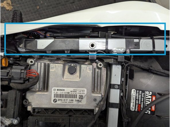 Route the other end of the HRN-RS12S2 harness to the diagnostic port location.