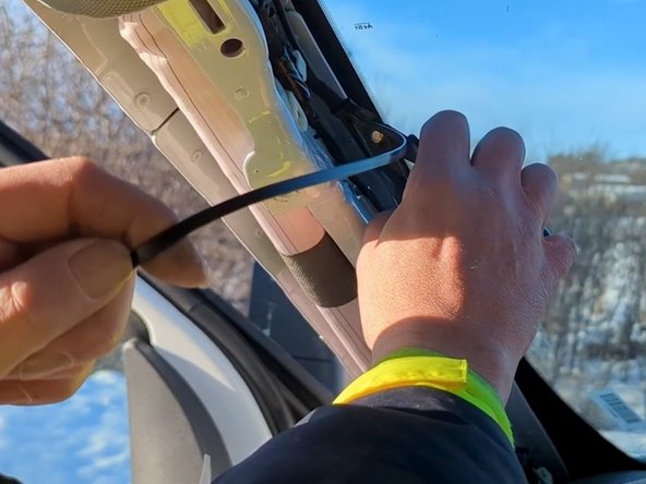 Trim any excess tie.