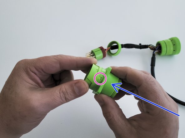 Slide adapter #2 onto the connector housing.