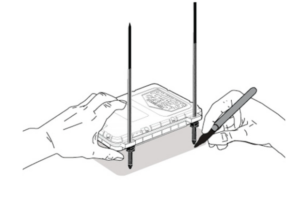 Alternatively you can mount the AssetTrac device using the provided Fir-tree cable ties.