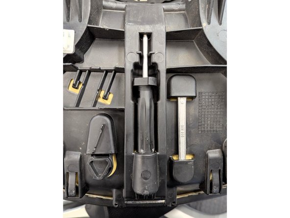 The toolkit can be found at the back of the rider seat as well.