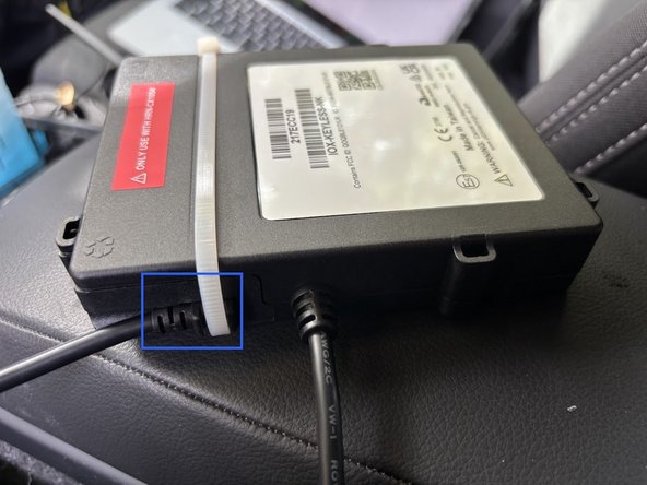 Secure the connection using cable ties.