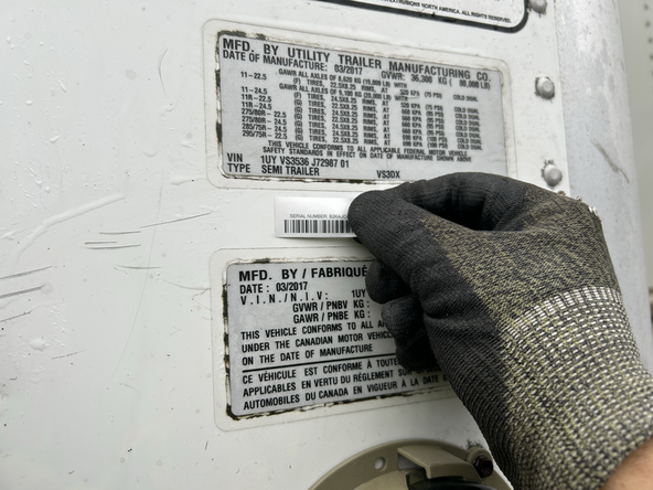 Place the serial number sticker in a suitable location for future reference.