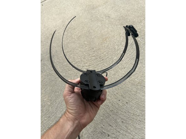 Select the appropriate clamp size for the mounting application - large or small.