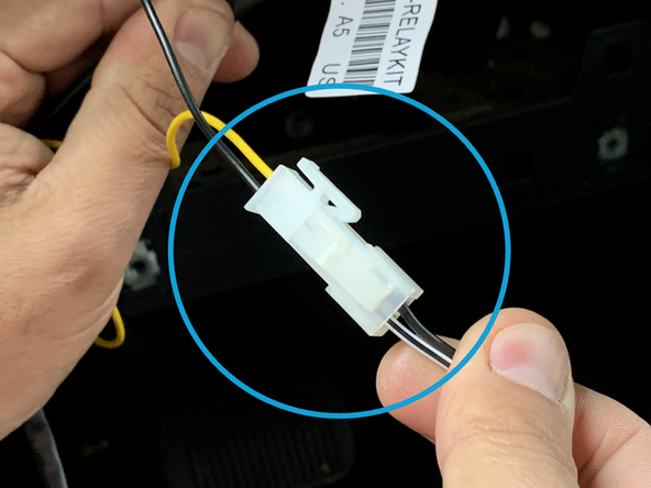 Connect the white Molex connector from the HRN-RELAYKIT to the SPR-IOXREL harness.
