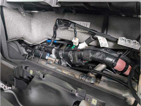 Mount the GO device securely in position using 2 cable ties as shown ensuring that the bottom (serial number side) is facing up.