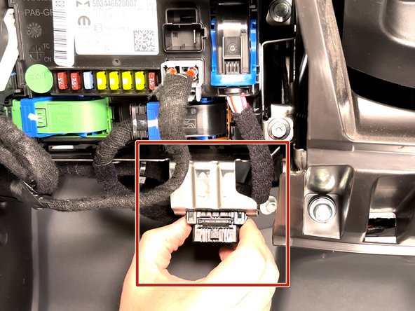 Locate  &amp; remove the OEM OBDII connector from its OEM location.