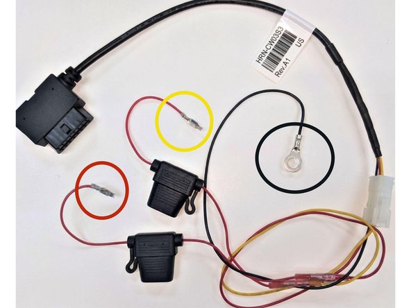 Prepare the HRN-CW03K3-A harness: