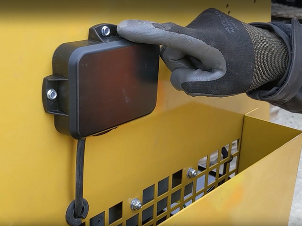 Secure the device by using self tapping screws.