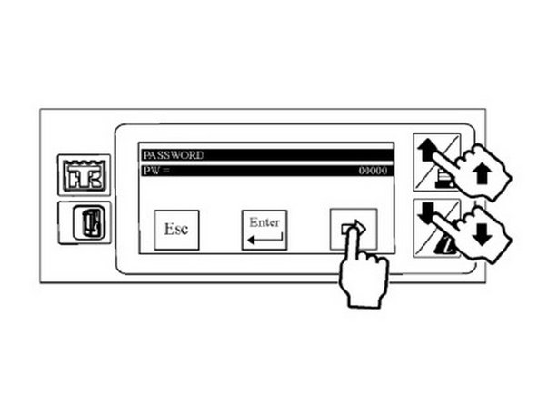 Access Service Menu by pressing this key for more than 2 seconds.This menu is password protected. The default password is 10320.