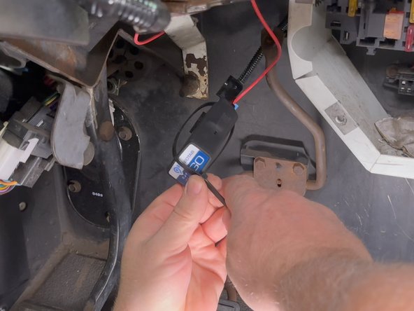 Secure the connection with a cable tie.