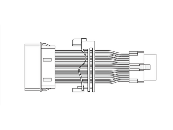 Select ADAPTOR 7 from the pack, and slide it onto the short harness section, clipping it into place as shown.