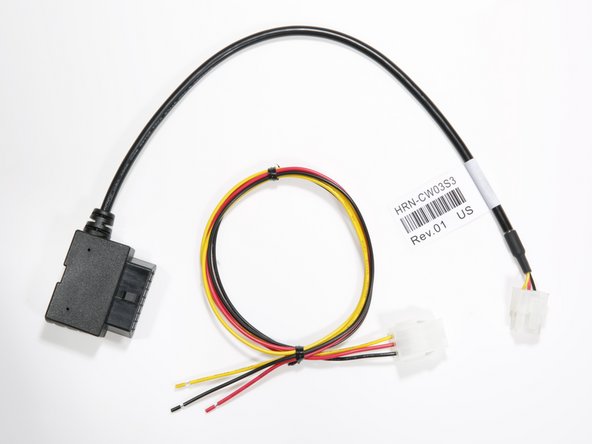 Prepare the HRN-CW03K3 harness by using the supplied parts and fuse holders in the HRN-5AFUSEKIT.