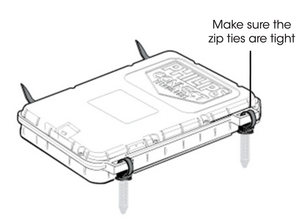 Loop the strap into the slot on the Fir-tree cable tie and pull tight to secure.