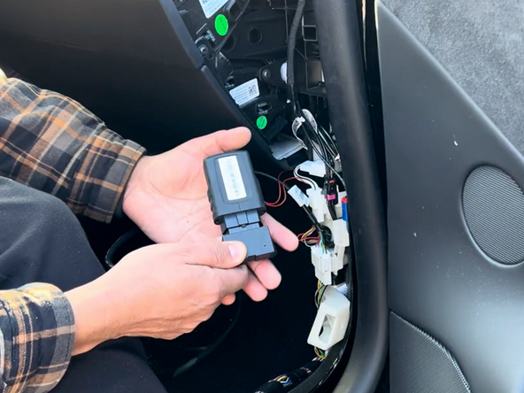 Take the OBD2 end of the HRN-CT06S1 and plug in the GO9.  You will hear 6 quick beeps.