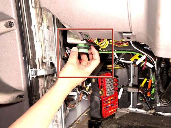 Locate  &amp; remove the 9 pin heavy duty diagnostic connector from its OEM location.