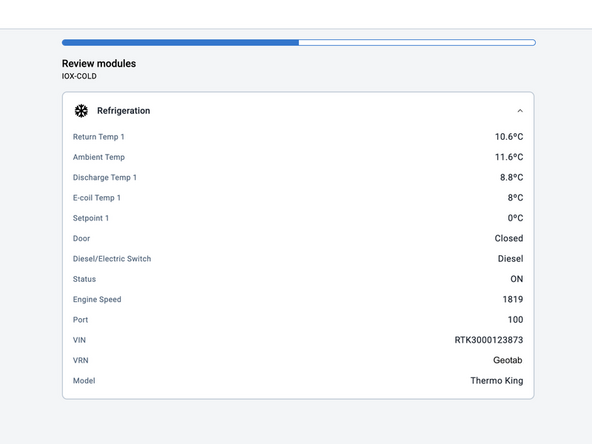 Once the configuration is complete, confirm that the data in the Review modules page is correct.