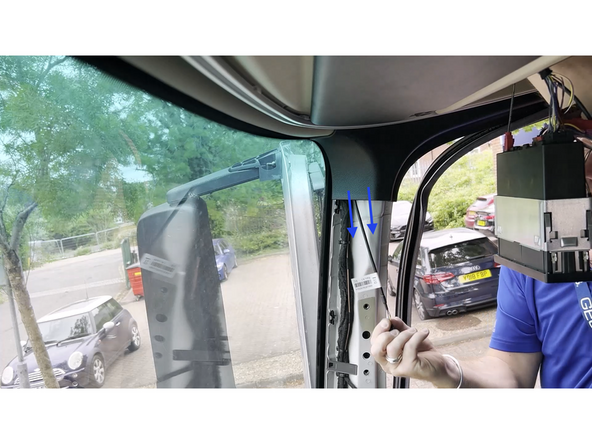 Use cable ties to secure the harness.