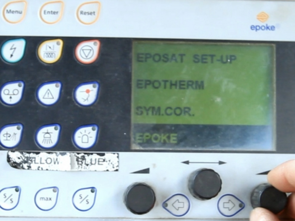 Move to [EPOKE] using the right selector knob.
