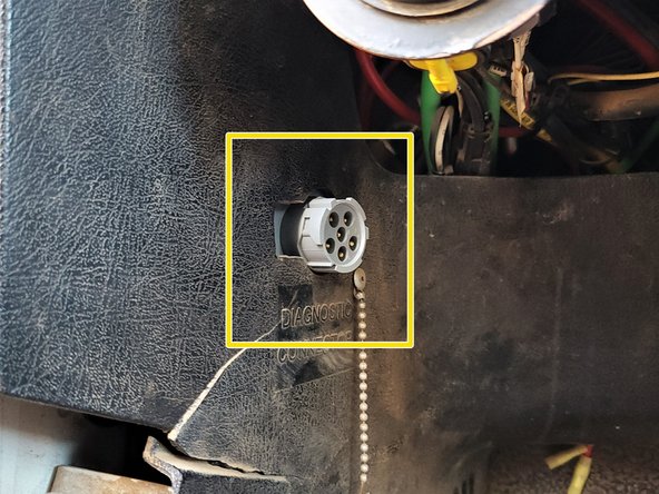 Locate and Identify the 6 pin diagnostic connector.