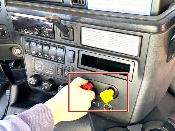 Remove brake control knobs.