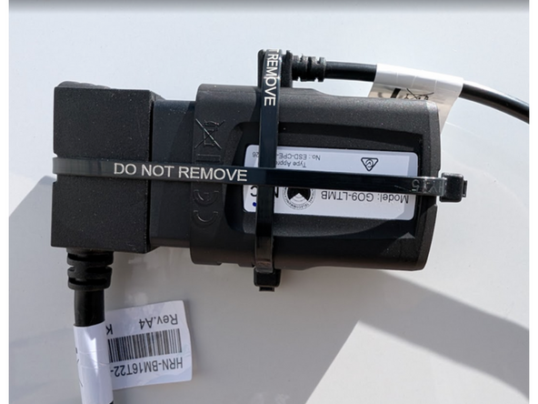 Connect the GO device to the HRN-CW03K3-A harness and IOX-Clamp. Secure both connections with cable ties.