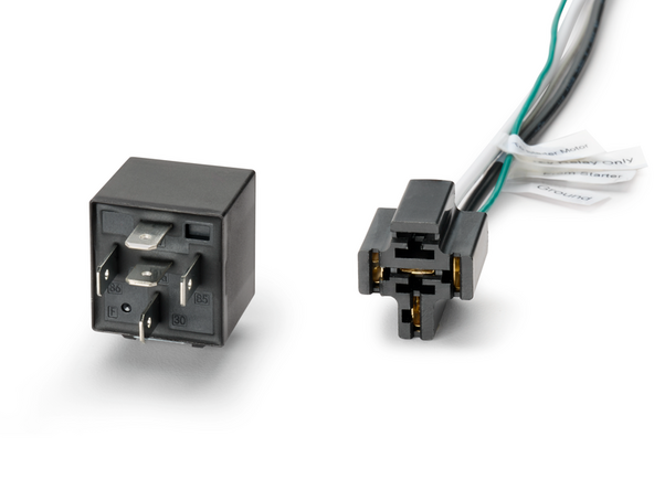 Plug the supplied relay into the 5-pin relay socket.