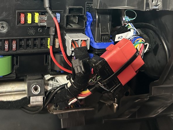 Attach the male end of the T-harness to the factory diagnostic port.