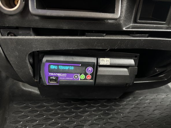 Locate the Thermograph in the cab of the vehicle.