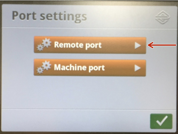 From the Data collection screen, navigate to [Port settings &gt; Remote port].