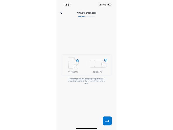 Tap Activate dashcam and follow the prompts to mount and adjust the cameras.