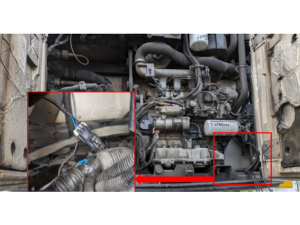 Connect the HRN-RCCCAADV harness to the Serial Port 3-pin connector located near the right compartment of the unit.