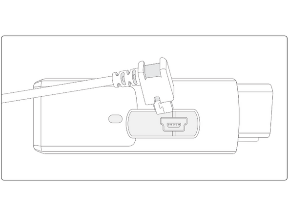 Remove the expansion Port cover on the GO device.