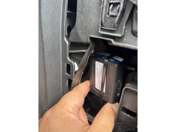 Place the Geotab GO device in the under-dash cavity, positioned away from pedals, heat sources, and moving parts.
