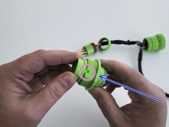 Slide adapter #4 onto the connector housing.