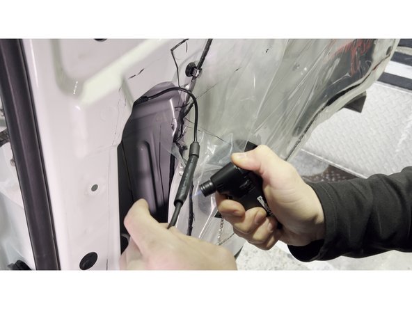 Thread the connector together and hand-tighten, then give a quarter-turn with a screwdriver to ensure a secure, weatherproof mechanical connection.