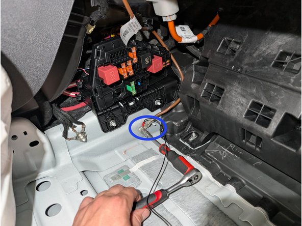 Connect the ring terminal with the black wire to the ground source.