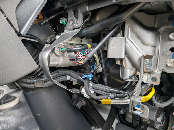Gather any spare or slack cabling and secure with cable ties.