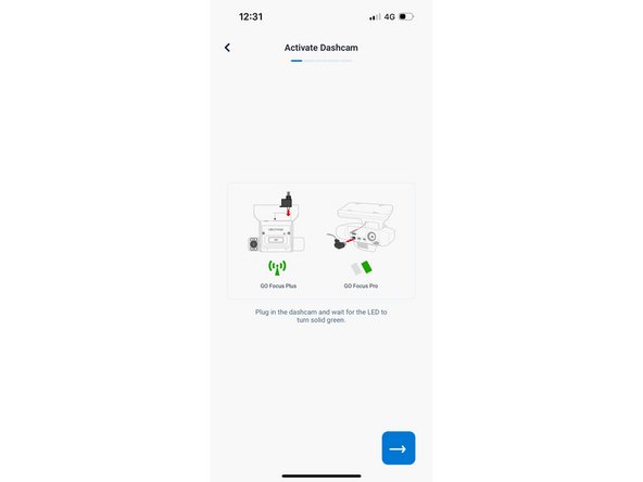 Scan the serial number of the camera or enter it manually.