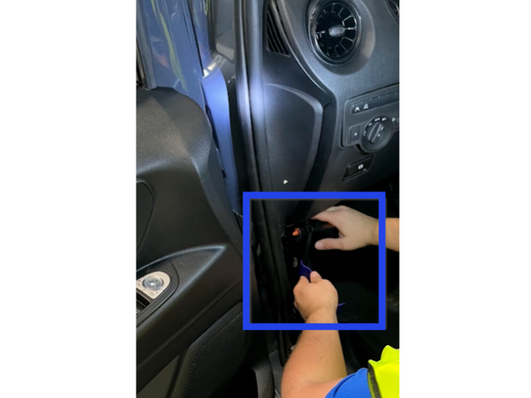 Unclip the lower panel.
