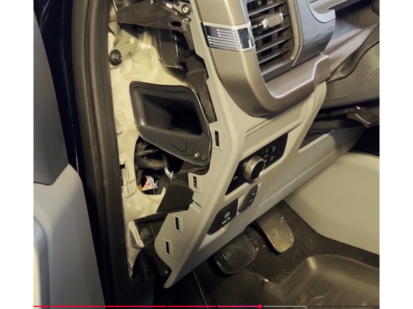 Remove any additional paneling required to route the cable to the GO device.