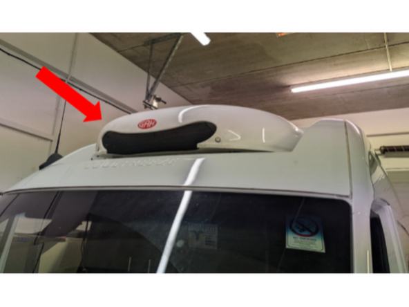 Remove the cold chain unit cover and identify the controller board located inside the compartment.