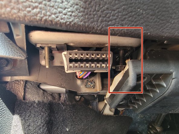 Secure remaining end of HRN-GS16K2 where Ford SDLM was removed using the original fasteners
