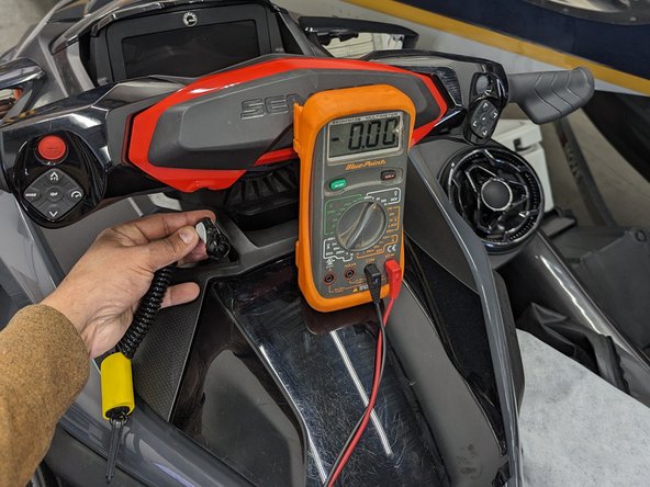 Use a voltmeter to test for ignition: ensure it reads 12/24V when the key is in the ON position, and 0V when the key is on the OFF position.