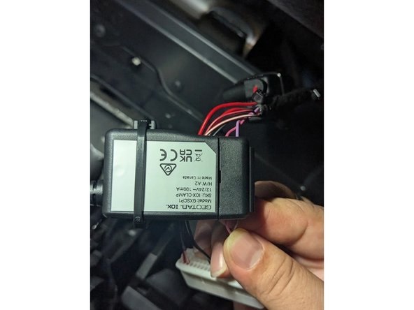 Close the IOX-CLAMP and ensure it clips without pinching any wires. Secure the remaining IOX cable length with cable ties as shown.