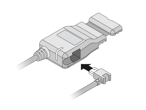 Connect the next daisy chain IOX device to the USB connector.