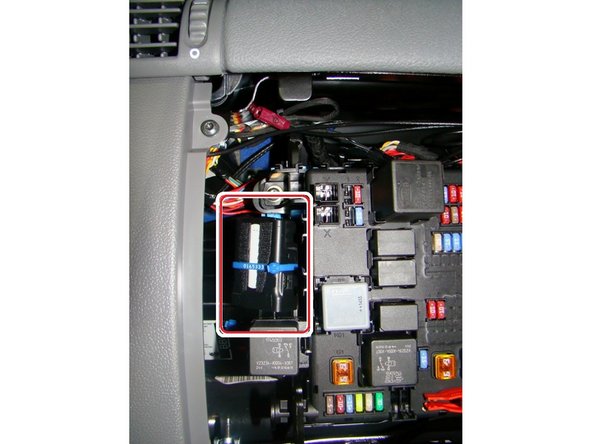 Secure the Geotab unit to a suitable bracket inside the dashboard, using at least 2 cable-ties.